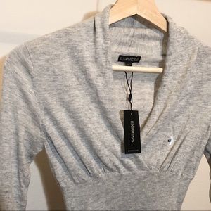 NWT Express Gray Knit Sweater Top
